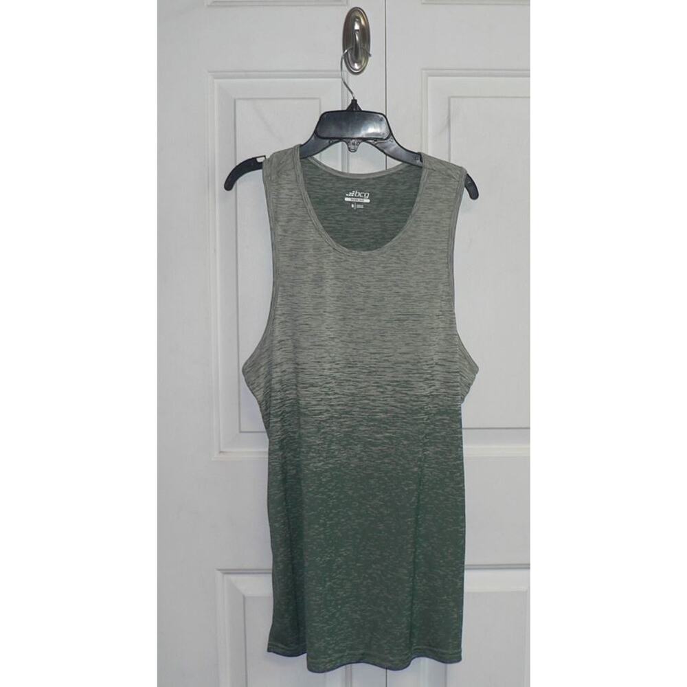 BCG Running Men's Racerback Scoop Neck Sleeveless Tank in Green‎ Ombre Small $42